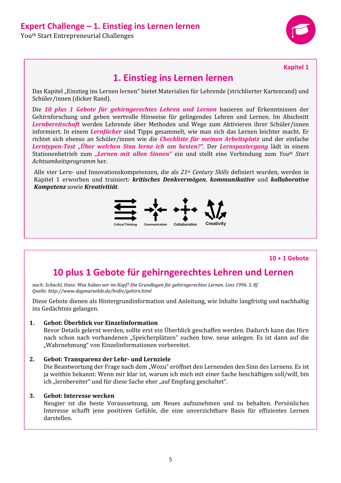 Ganzheitlich lernen lernen