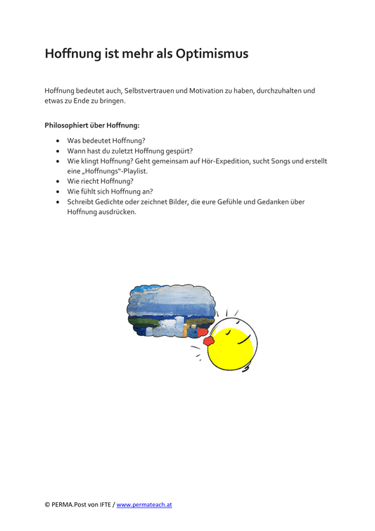 Hoffnung ist mehr als Optimismus