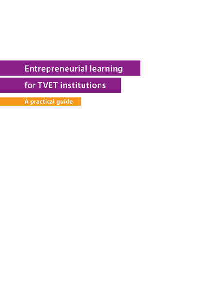 Entrepreneurial learning in vocational education and training