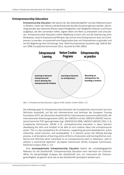 Entrepreneurship education for children and young adults in Austria (2022)