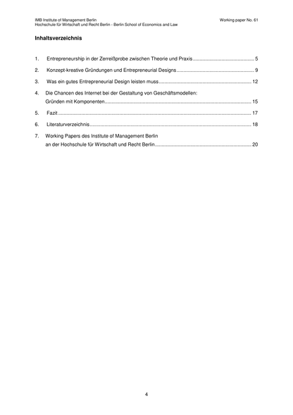 Business models as the core of entrepreneurship (2011)